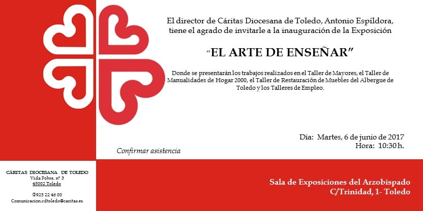 modelo invitacion EXPOSICION 6 de junio2017 - Cáritas Diocesana de Toledo